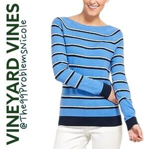 Vineyard Vines Blue Striped Sweater